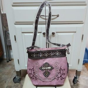 New NWT RHINESTONE STUDDED WESTERN CROSSBODY BAG